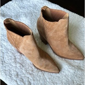 Marc Fisher brown suede Gadri pointy toe boots size 7.5